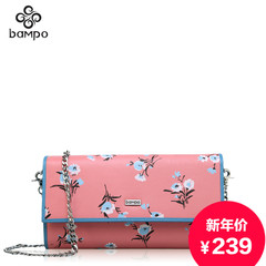 Bampo Banpo decoration color purse leather floral handbag chain bag woman shoulder bag