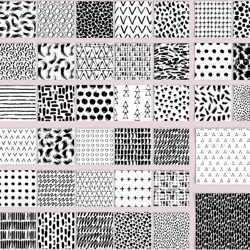 113号创意图案连续填充图案背景产品印花包装矢量源文件设计素材