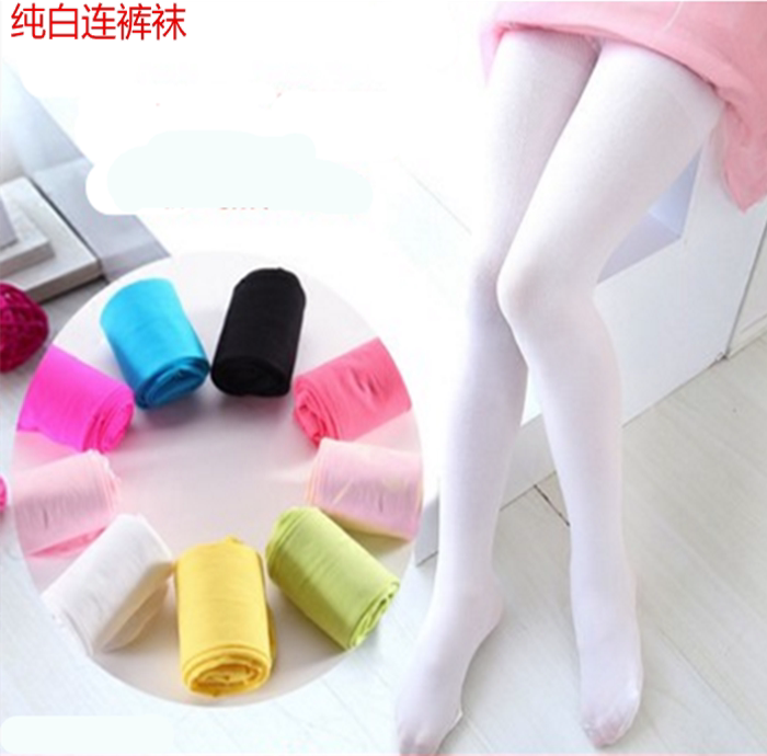 女童连裤袜春秋儿童舞蹈袜子白色夏薄款宝宝打底裤天鹅绒跳舞丝袜