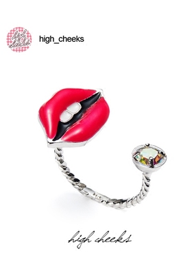 特价韩国专柜代购爱丽小屋限量high cheeks正品U形红唇钻石戒指