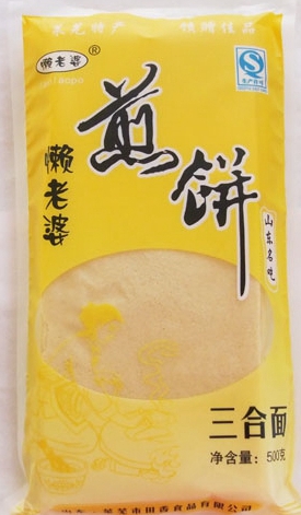山东特产煎饼 莱芜懒老婆 500G三合面煎饼纯石磨山东手工煎饼