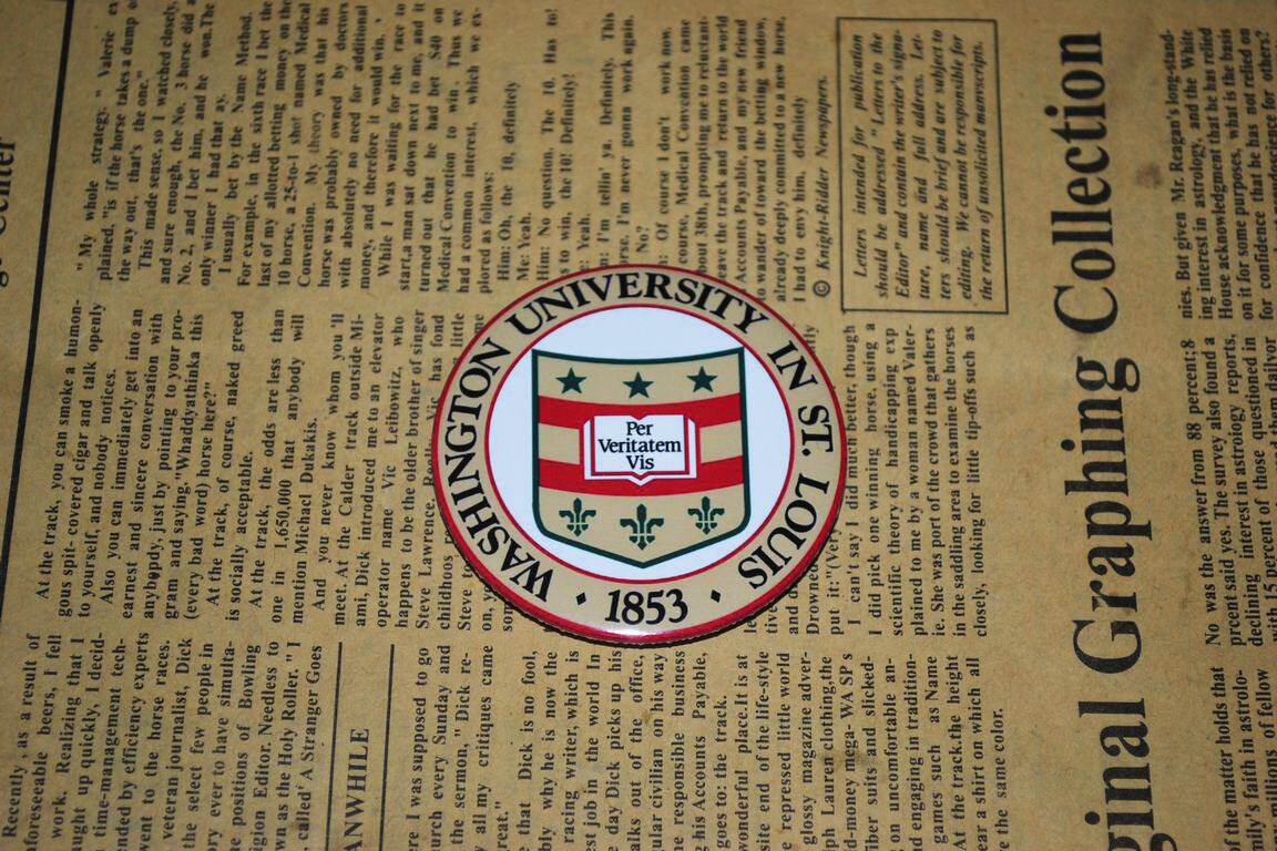 文化周边 世界名校校徽 华盛顿圣路易斯大学 徽章胸章冰箱贴贴纸