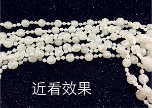 圣诞饰品橱窗装饰圣诞树挂件场景布置 亚克力链条钻石粉2.7米