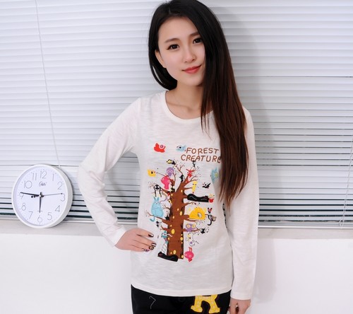 长袖t恤女装韩版上衣打底衫