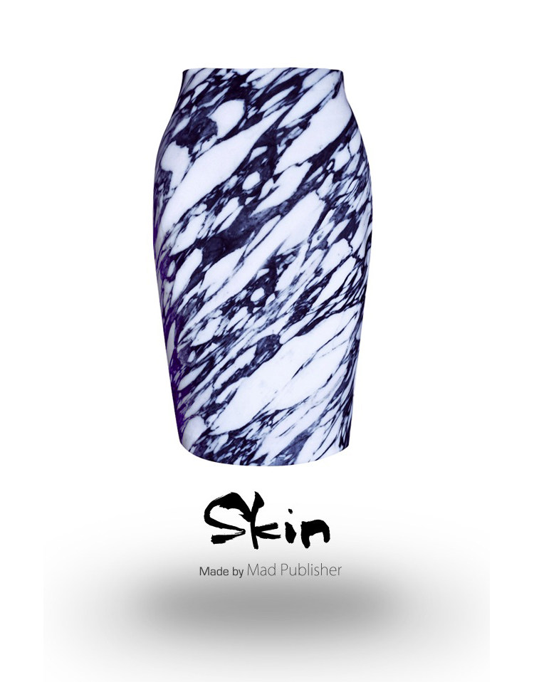 {Original design} SKIN Printed full version Elastic force Fabric After the slits Paige skirt Azure Bluein the Women's clothing/Boutique , Skirts  category - from Buy2taobao.com to provide professional Taobao agent buy service