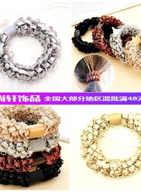 加粗皮筋头绳地摊货源发饰品