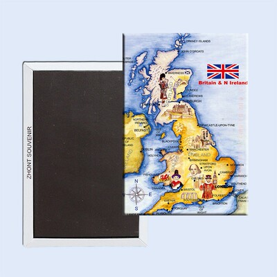 英国地图20849旅游纪念品磁性冰箱贴磁贴 个性旅游礼物创意家饰
