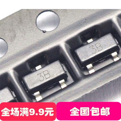 贴片三极管 BC856B 3B 0.1A/65V PNP SOT23 (50只)