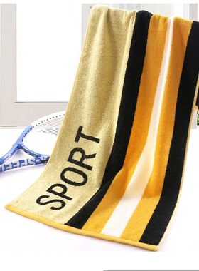 金号毛巾家纺 纯棉运动毛巾健身毛巾吸水大毛巾147g/条 95*40cm