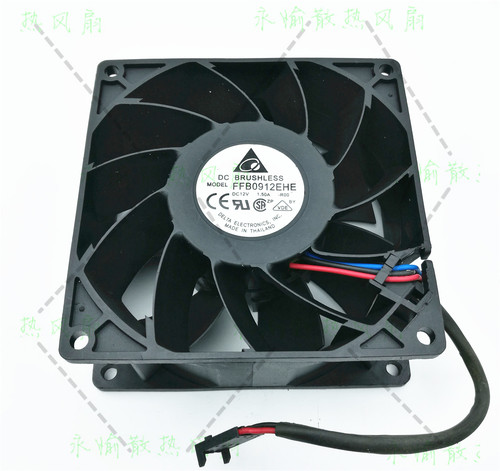 原装台达 FFB0912EHE -ROO 9038 12V 1.50A 9CM 暴力 双滚珠风扇
