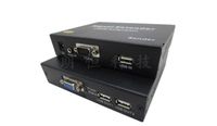 朗恒KVM延长器VGA信号+USB键盘鼠标高清音视频网线网络传输器100米IP功能