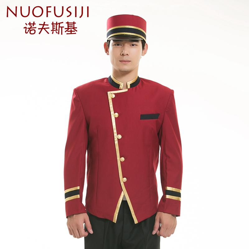 门童服秋冬装 酒店商场迎宾服装 接待行李生工作服长袖乐队服