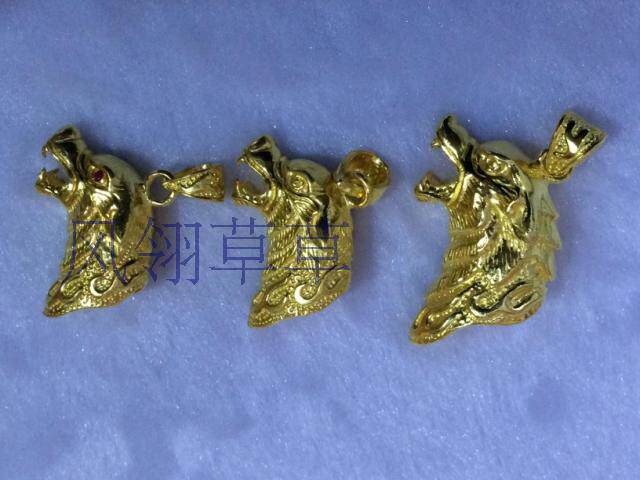 纯黄金软金狗牙牙齿加工套 包金套镶嵌套佛珠念珠diy配件按克卖