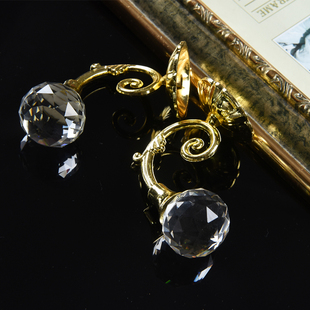 宝泽 欧式水晶锌合金窗帘墙钩窗帘挂钩壁钩绑带钩配件辅料