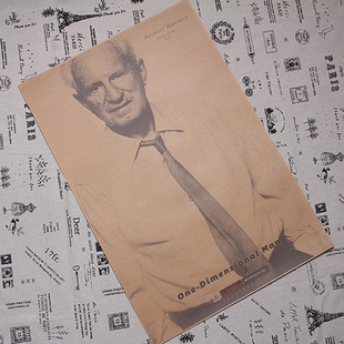 赫伯特马尔库塞 海报Herbert Marcuse理性与革命 美国哲学家海报