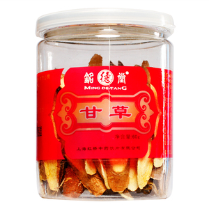 铭德堂甘草片60g/瓶甘草茶切片泡水泡茶非特级适用生甘草官方正品
