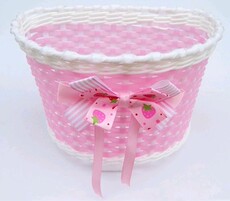 Запчасти для детского транспорта 包邮纯手工编织儿童自行车滑板车三轮车通用车篮子车筐车娄蝴蝶结