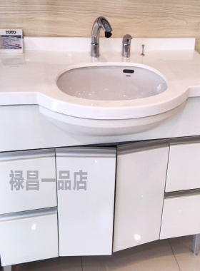 TOTO卫浴落地柜LDKW1203W/K卫浴柜含龙头浴室柜洗漱台