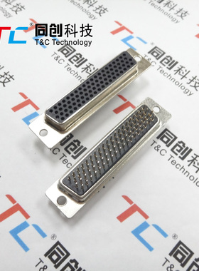 同创科技 D-SUB HDP78P 母头 180度插板式 4排78 孔 焊板 镀金1u