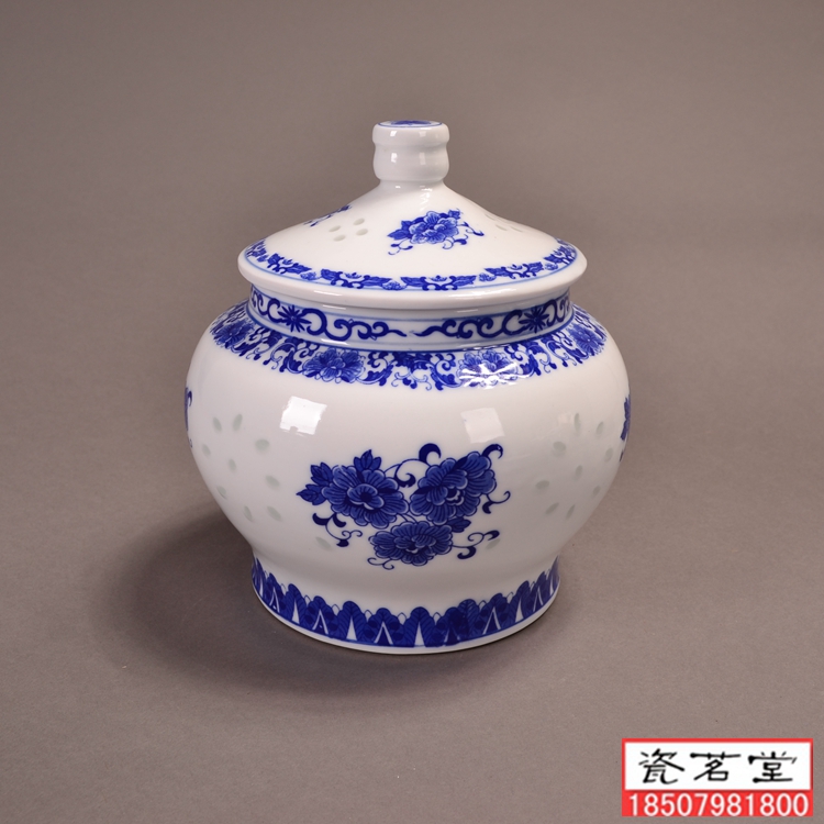 景德镇陶瓷青花储物罐