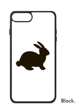 适用于iPhone黑色野兔动物剪影Xr手机壳max保护套678plus硅胶11