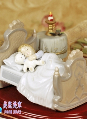 小熊陶瓷人物生日礼品摆件