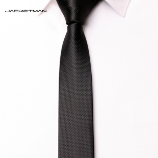休闲小5CM新郎领带男韩版 结婚时尚 潮黑色 窄领带 Jacketman韩版