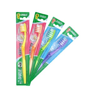 好来原黑人牙刷情侣四支装（两支中毛，两支软毛）