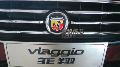 菲亚特菲翔车标abarth蝎子反光