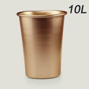 无盖GPX 铝合金圆形锥形垃圾桶 室内厨房客房酒店