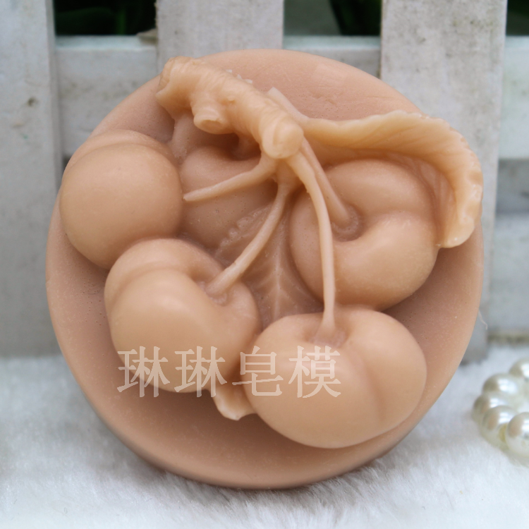 手工皂模具 皂模土司硅胶 香皂模具 硅胶皂模 樱桃 zx382