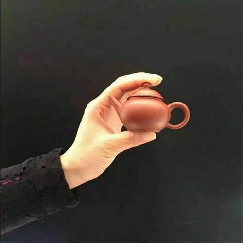 宜兴紫砂壶小容量60cc个人泡茶壶孟臣款朱泥水平壶一杯茶水小茶壶
