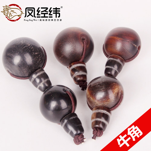 黑牛角圆形佛塔金刚手串葫芦头