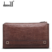 2015 new business-casual men's leather clutch bag handbag leather men's long wallet