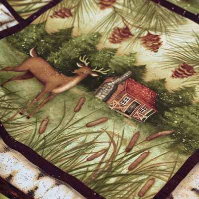 diy进口手工大幅画布料