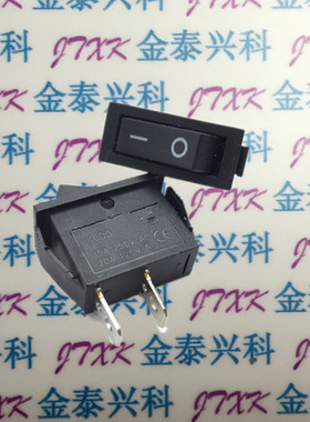 新款超薄船型开关 KCD3-101N KCD2 黑色2脚2档 16A/250V 翘板