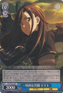 WS 黑白双翼 卡牌 刀剑神域GGO必闪 一時的な共闘　キリト　【R】