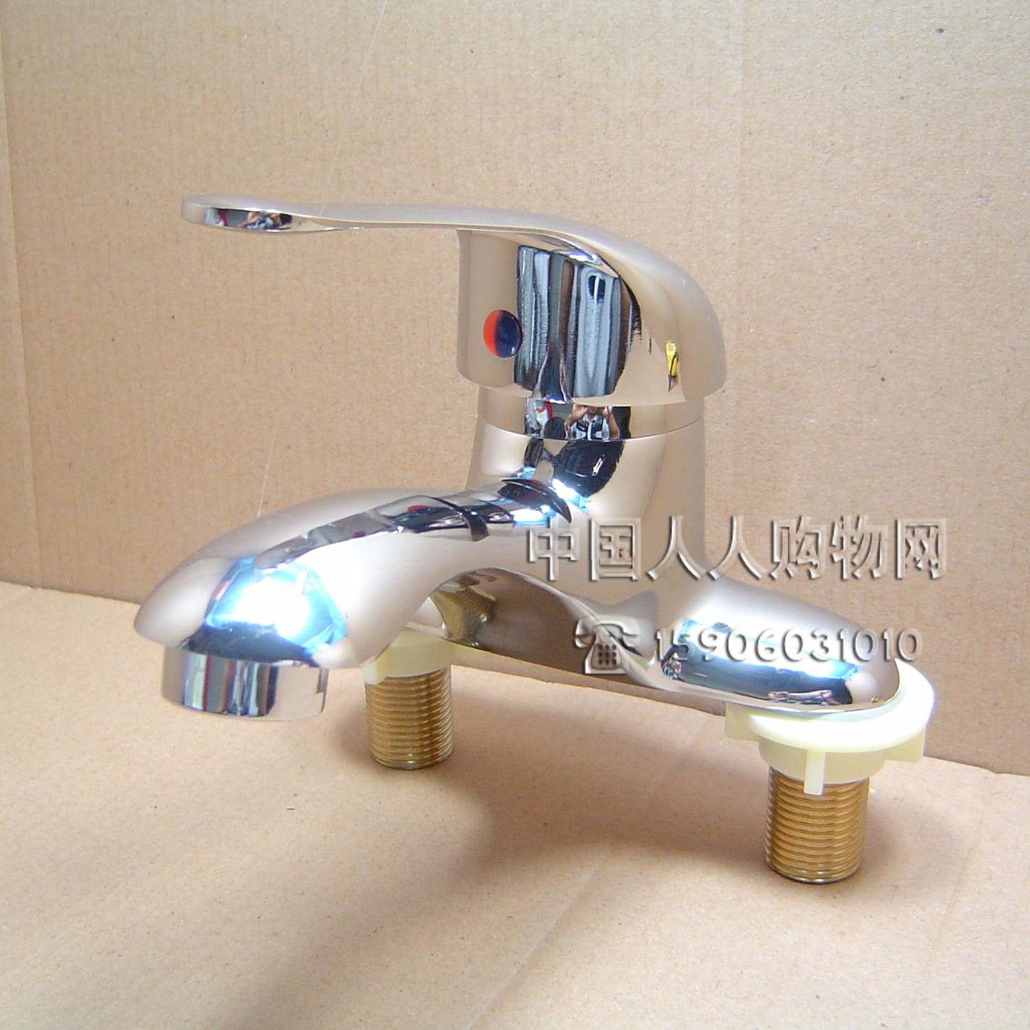 单把双孔冷暖浴室柜水龙头包邮