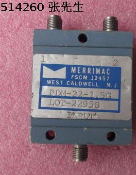 美国进口 MERRIMAC PDM-22-1.5G 750MHz-2000MHz 1W 一分2功分器