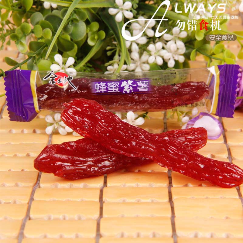 金土地蜂蜜紫薯 500g散称 特产地瓜干番薯条蜜饯果脯零食 2斤包邮