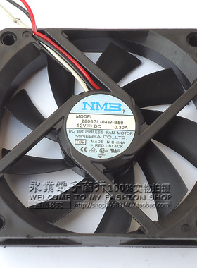 美蓓亚 NMB 7015 12V 0.3A 2806GL-04W-B59 电脑CPU机箱散热风扇