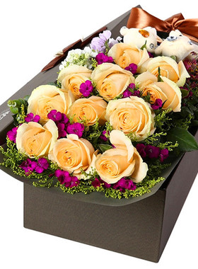 南昌红礼盒花19朵南昌同城鲜花速递萍乡九江宜春吉安上饶新余高安