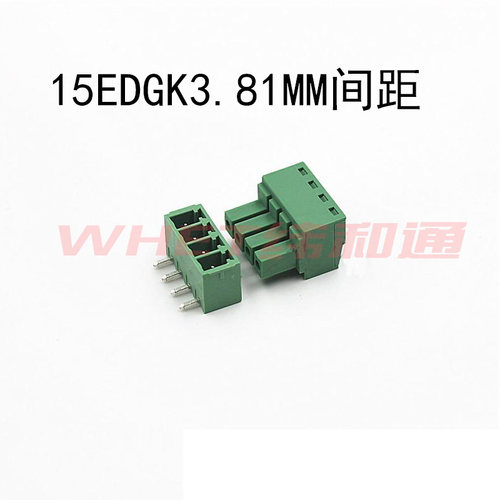 绿色端子3.81MM 直/弯针