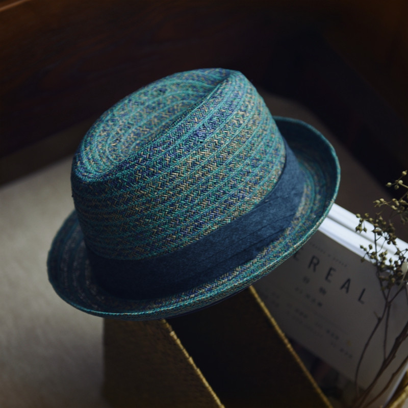 2019春夏新款男女士通用精品草帽度假沙滩帽小礼帽爵士帽拉菲草芯|msdalam kategori Aksesori/Belt kulit/Hat/Muffler, Hat - dari Buy2taobao.com untuk memberikan perkhidmatan ejen Taobao profesional membeli