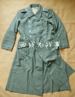 德军m40原野灰毛呢大衣 东线防寒保暖 德军大衣