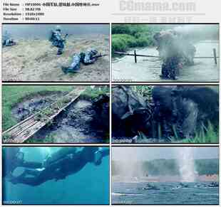 中国军队登陆艇特种兵高清实拍视频素材