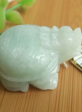 92895缅甸玉实拍实拍 天然A货翡翠立体款龙头龟龙龟大吊坠送证书