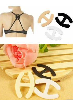 内衣肩带防滑扣文胸魔力隐形扣工字型扣交叉扣防走光黑透明浅黄色