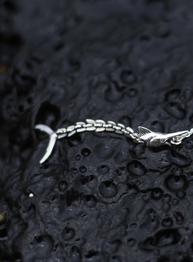 鱼骨项链光复号纯银女