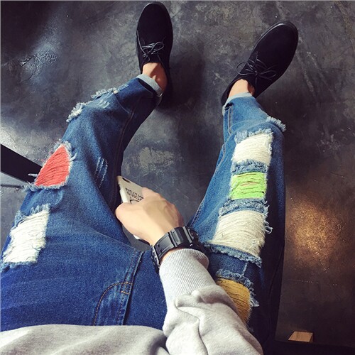 Jeans pour adolescent pieds Slim pour automne - Ref 1482081 Image 1